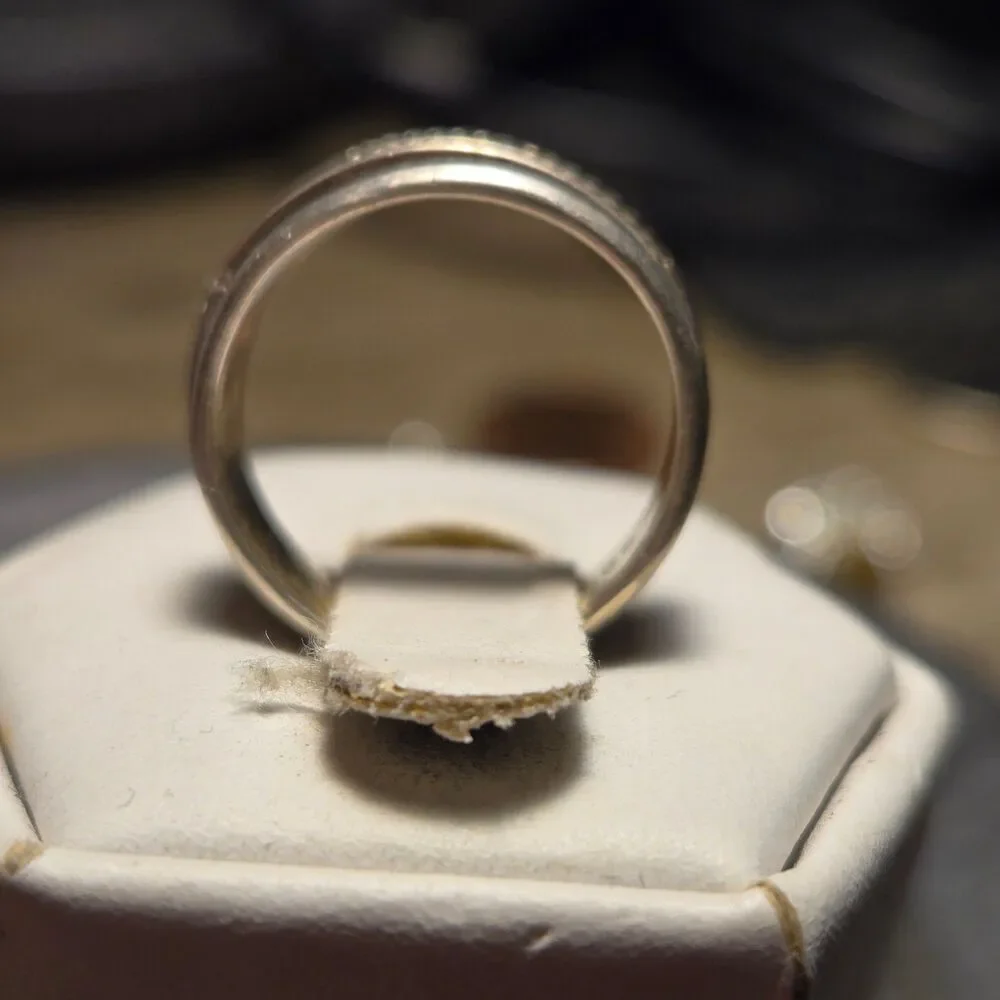 Fidget Thick Band vintage sterling silver ring sz 5